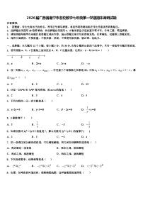 2026届广西省南宁市名校数学七年级第一学期期末调研试题含解析