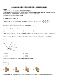 2026届合肥市重点中学七年级数学第一学期期末经典试题含解析