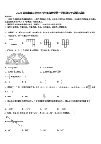 2026届海南省三亚市名校七年级数学第一学期期末考试模拟试题含解析