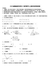2026届海南省华东师大二附中数学七上期末质量检测试题含解析