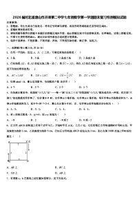 2026届河北省唐山市开滦第二中学七年级数学第一学期期末复习检测模拟试题含解析