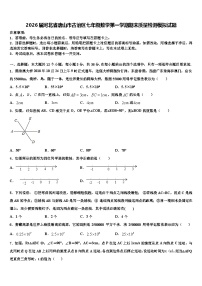 2026届河北省唐山市古治区七年级数学第一学期期末质量检测模拟试题含解析