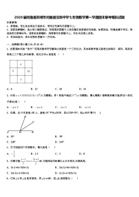 2026届河南省郑州市河南省实验中学七年级数学第一学期期末联考模拟试题含解析