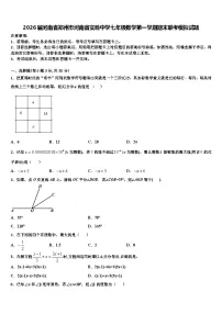 2026届河南省郑州市河南省实验中学七年级数学第一学期期末联考模拟试题含解析