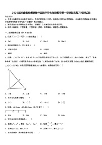 2026届河南省郑州枫杨外国语中学七年级数学第一学期期末复习检测试题含解析