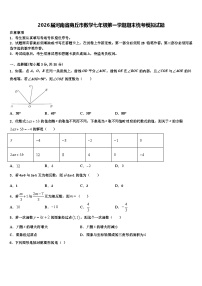 2026届河南省商丘市数学七年级第一学期期末统考模拟试题含解析