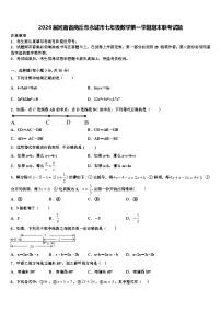 2026届河南省商丘市永城市七年级数学第一学期期末联考试题含解析