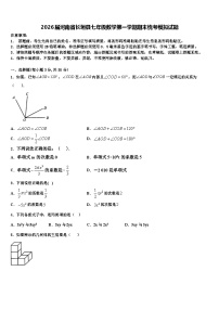 2026届河南省长垣县七年级数学第一学期期末统考模拟试题含解析