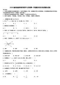 2026届河南省邓州市数学七年级第一学期期末综合测试模拟试题含解析