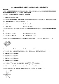 2026届河南省林州市数学七年级第一学期期末经典模拟试题含解析