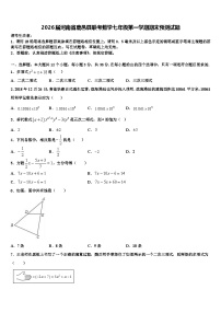 2026届河南省鹿邑县联考数学七年级第一学期期末预测试题含解析