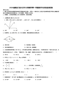 2026届黑龙江省大庆市七年级数学第一学期期末学业质量监测试题含解析