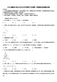 2026届黑龙江省大庆市大庆中学数学七年级第一学期期末监测模拟试题含解析