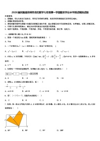 2026届河南省郑州市名校数学七年级第一学期期末学业水平测试模拟试题含解析