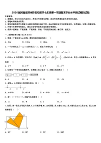 2026届河南省郑州市名校数学七年级第一学期期末学业水平测试模拟试题含解析