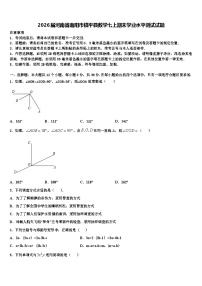 2026届河南省南阳市镇平县数学七上期末学业水平测试试题含解析