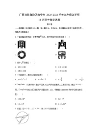 广西壮族自治区南宁市2025-2026学年九年级上学期11月期中数学试卷（学生版）