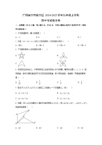广西南宁市邕宁区2024-2025学年九年级上学期期中考数学试卷（学生版）