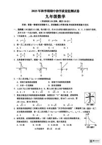 广西壮族自治区贵港市2025-2026学年九年级上学期11月期中数学试题