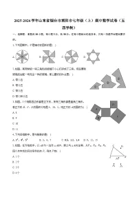 2025-2026学年山东省烟台市莱阳市七年级（上）期中数学试卷（五四学制）