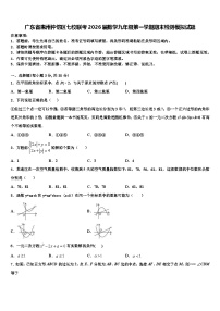 广东省惠州仲恺区七校联考2026届数学九年级第一学期期末检测模拟试题含解析