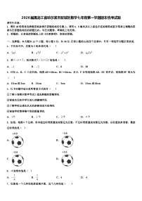 2026届黑龙江省哈尔滨市双城区数学七年级第一学期期末统考试题含解析