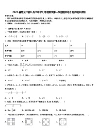 2026届黑龙江省牡丹江中学七年级数学第一学期期末综合测试模拟试题含解析