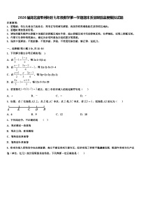2026届湖北省鄂州地区七年级数学第一学期期末质量跟踪监视模拟试题含解析