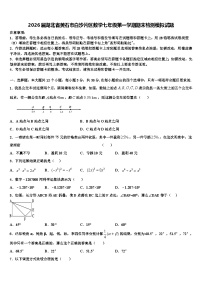 2026届湖北省黄石市白沙片区数学七年级第一学期期末检测模拟试题含解析