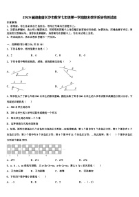 2026届湖南省长沙市数学七年级第一学期期末教学质量检测试题含解析
