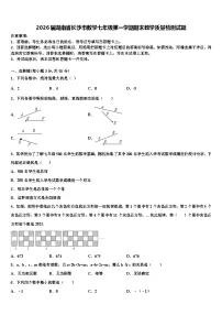 2026届湖南省长沙市数学七年级第一学期期末教学质量检测试题含解析