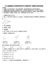 2026届湖南省长沙市田家炳实验中学七年级数学第一学期期末达标检测试题含解析