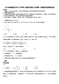 2026届湖南省长沙市一中学湘一南湖学校数学七年级第一学期期末监测模拟试题含解析