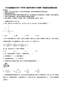 2026届湖南省长沙市一中学湘一南湖学校数学七年级第一学期期末监测模拟试题含解析