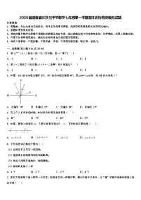 2026届湖南省长沙五中学数学七年级第一学期期末达标检测模拟试题含解析
