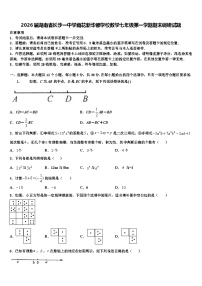 2026届湖南省长沙一中学雨花新华都学校数学七年级第一学期期末调研试题含解析