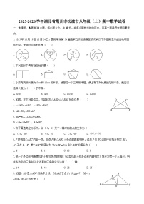 2025-2026学年湖北省荆州市松滋市八年级（上）期中数学试卷-自定义类型