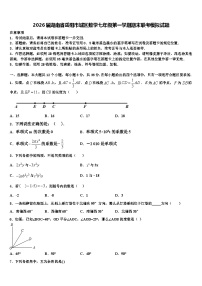 2026届湖南省岳阳市城区数学七年级第一学期期末联考模拟试题含解析