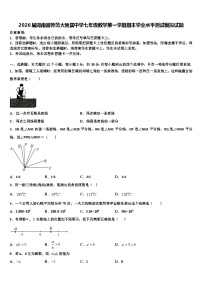 2026届湖南省师范大附属中学七年级数学第一学期期末学业水平测试模拟试题含解析
