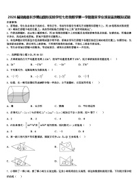 2026届湖南省长沙麓山国际实验学校七年级数学第一学期期末学业质量监测模拟试题含解析