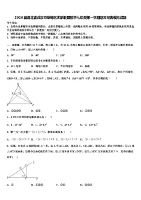 2026届湖北省武汉市蔡甸区求新联盟数学七年级第一学期期末经典模拟试题含解析