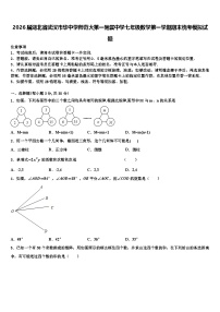 2026届湖北省武汉市华中学师范大第一附属中学七年级数学第一学期期末统考模拟试题含解析
