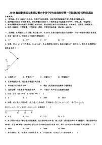 2026届湖北省武汉市武汉第六十四中学七年级数学第一学期期末复习检测试题含解析