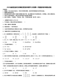 2026届湖北省武汉武昌区四校联考数学七年级第一学期期末联考模拟试题含解析