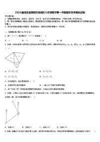 2026届湖北省襄阳市宜城区七年级数学第一学期期末统考模拟试题含解析