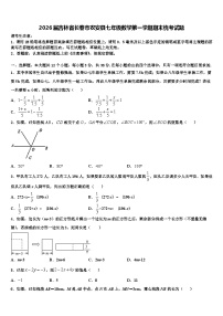 2026届吉林省长春市农安县七年级数学第一学期期末统考试题含解析