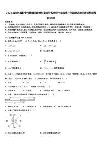 2026届吉林省长春市朝阳区新朝阳实验学校数学七年级第一学期期末教学质量检测模拟试题含解析