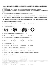 2026届吉林省长春市东北师大附中明珠学校七年级数学第一学期期末监测模拟试题含解析