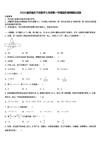 2026届济南历下区数学七年级第一学期期末调研模拟试题含解析