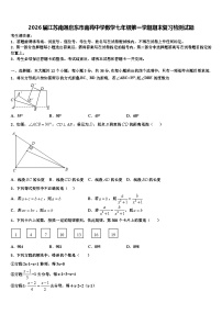 2026届江苏南通启东市南苑中学数学七年级第一学期期末复习检测试题含解析
